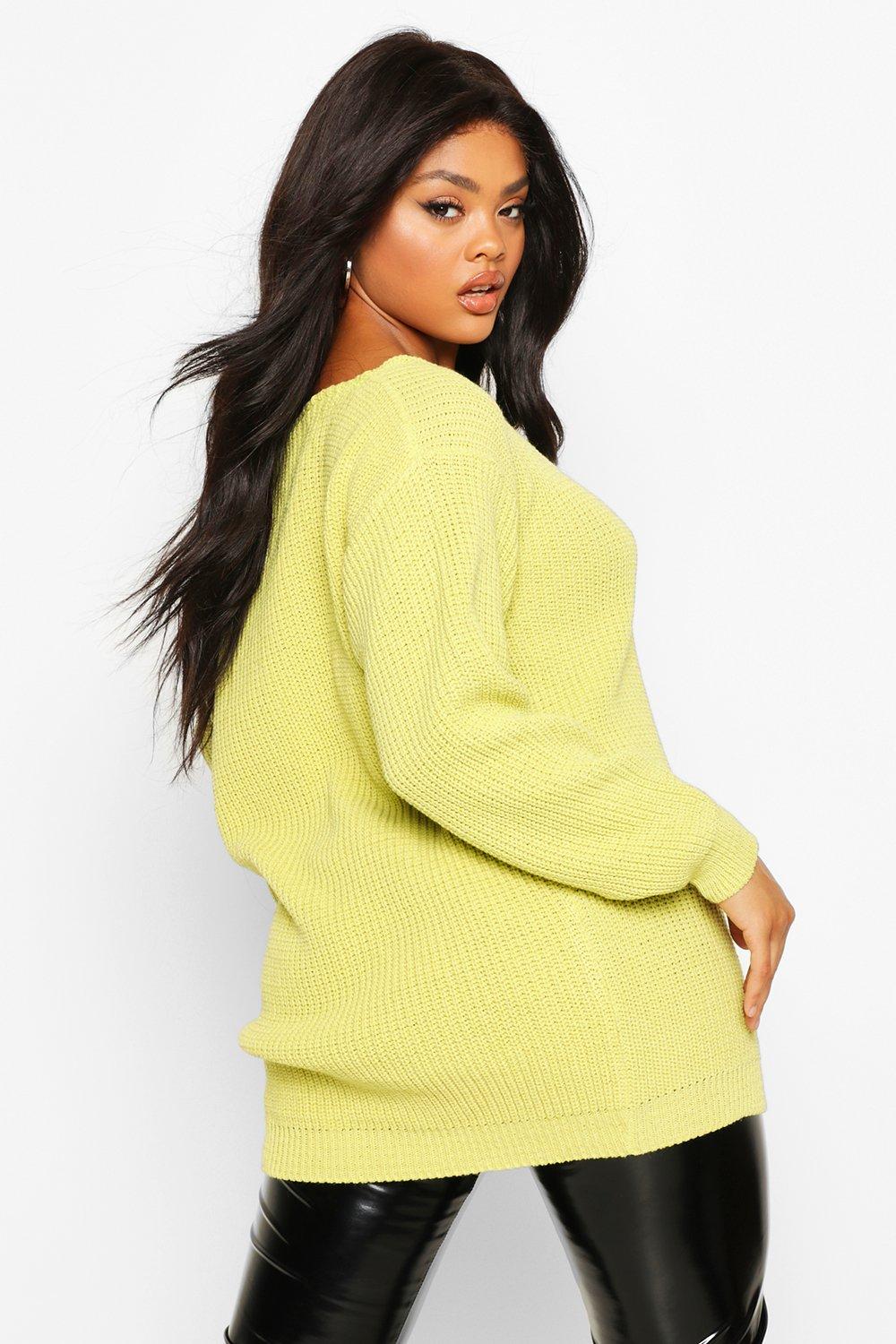 Plus size hot sale mustard jumper